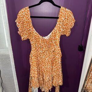 Angel Biba Orange Floral Romper